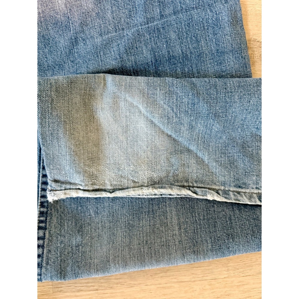 Wrangler Jeans Co Loose Straight Mens 42x32 Blue Denim Jeans 97TWWRI Medium Wash - Picture 8 of 8